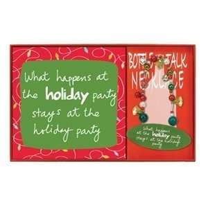 Holiday Party Wine Bottle Necklace & Napkins Kitchen 