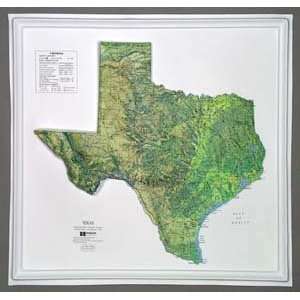   Raised Relief Map NCR Style with GOLD Plastic Frame: Office Products