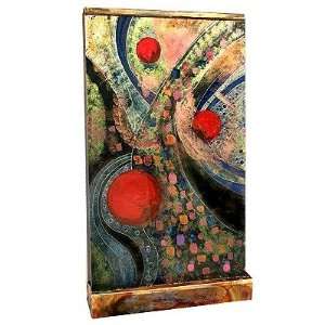   Copper Wall Fountain   Celestial Tapestry Abstract