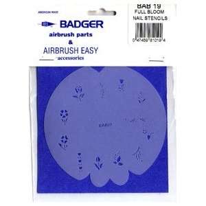  Badger Airbrush BAB19 FULL BLOOM NAIL STENCIL BADGER NAIL 