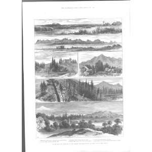  6 Far West Sketches, Ogden Nr Salt Lake City 1883