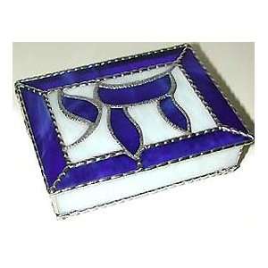  Chai Design Stained Glass Box  Judaica Gift   5 x 8 
