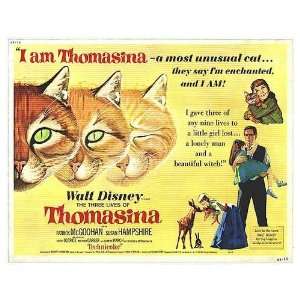  Three Lives of Thomasina Original Movie Poster, 28 x 22 