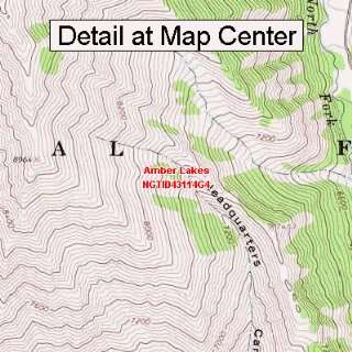   Topographic Quadrangle Map   Amber Lakes, Idaho (Folded/Waterproof