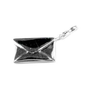  925 Sterling Silver Toned Charm Mail Letter: Jewelry