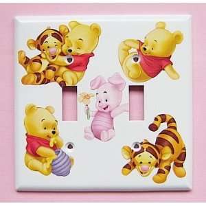 NEW Baby Pooh Piglet Tigger Decorative DOUBLE Switchplate Switch Plate 