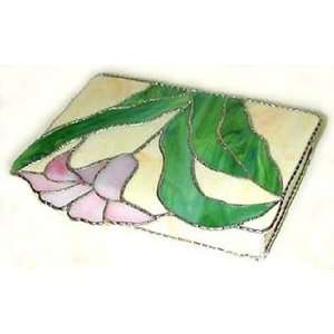    Decorative Floral Stained Glass Box   8 x 10