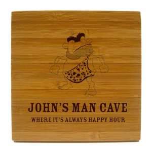  Man Cave Personalized Bamboo Coasters: Kitchen & Dining