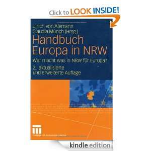 Handbuch Europa in NRW Wer macht was in NRW für Europa? (German 