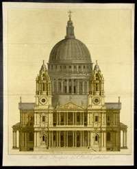 1755 Toms Antique Print of St Pauls Cathedral, London  