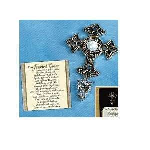 Jeweled Cross Pin with Card Set
