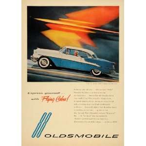  1955 Ad Flying Color Oldsmobile Super 88 Holiday Coupe 
