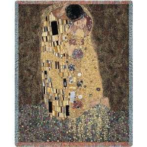   Klimt The Kiss Art Painting Afghan Throw Blanket New