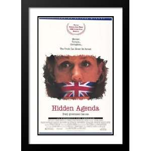 Hidden Agenda 20x26 Framed and Double Matted Movie Poster   Style A 