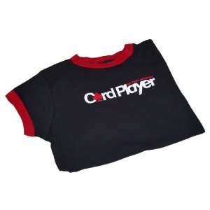  Black & Red CardPlayer Cap Sleeve T Shirt  Medium Health 