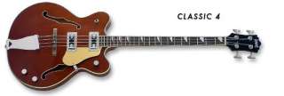 Eastwood CLASSIC 4 BASS Walnut Archtop Electric Bass  