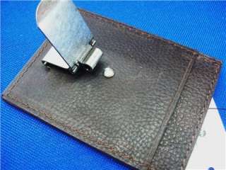    Magellan Sportswear Front Pocket Wallet Leather w Hinged Money Clip