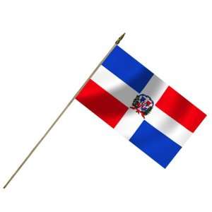  Dominican Republic Flag (With Seal) 12X18 Inch Mounted E 