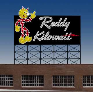 Reddy Kilowatt Animated Neon Billboard Sign N Scale 1:160 Light Works 