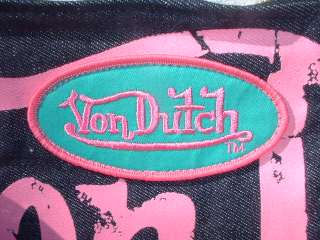 VON DUTCH MAGENTA & BLACK CAP + VON DUTCH STASH BAG NEW  