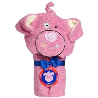 Animal Hooded Towel Wrap   Pink Pig Hooded Towel   Cotton Hooded Bath 