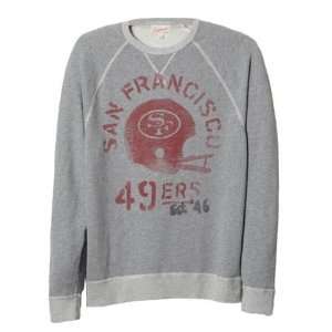 San Francisco 49ers Raglan Sweatshirt (Gray):  Sports 