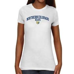 Northern Colorado Bears Ladies Team Arch Slim Fit T Shirt   White