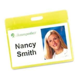 Reflective Badge Holder,Pre punched,12/PK,Yellow   HOLDER 