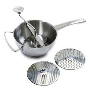 Norpro Food Mill 18/10 Stainless Steel 2Qt With 2 Discs 028901005955 