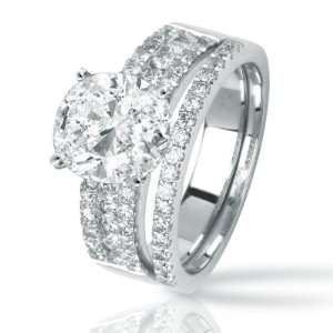  0.95 Carat Bezel And Pave Set Diamond Engagement Ring 
