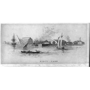    Navy Yard,Washington,DC,Boats,Buildings,1842,water