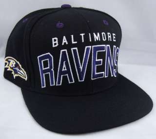 NFL 2011 AFC Baltimore RAVENS Retro Snapback Cap Hat Black Purple 