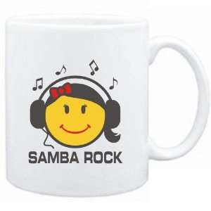  Mug White  Samba Rock   female smiley  Music Sports 