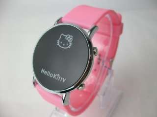 1Pcs HelloKitty LED Red Light Silicone Watch Gifts Stylish Fashion 
