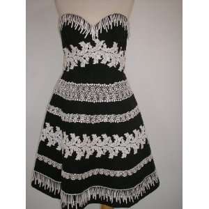  Dress, Cotton Black White Lace, size 8 