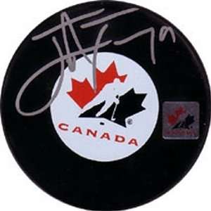   Tavares Autographed/Hand Signed Puck Canada Logo