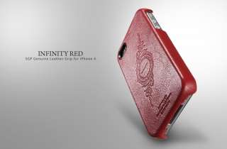 SGP Genuine Leather Grip Case [Infinity Red] iPhone 4  