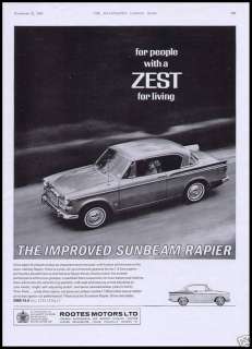 1964 Sunbeam Rapier Sports Car Ad Rootes Motors LTD  