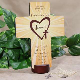 First Communion Personalized Custom Printed Wall Cross  