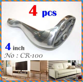 pcs Chrome Metal Feet Furniture Sofa Table Cabinet Corner Legs ★ 4 