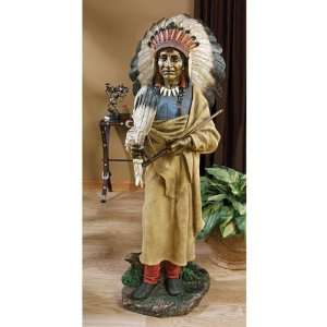  On Sale !! Native American Indian Spirit Chief Statue 