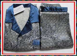 NWT 2PCS Mens silk pajamas suit U.S S,M,L     2 Colors  