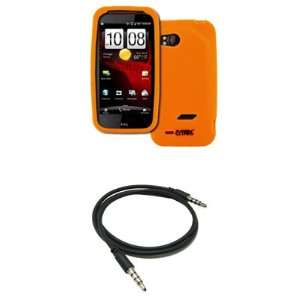  EMPIRE Verizon HTC Rezound Orange Silicone Skin Case Cover 