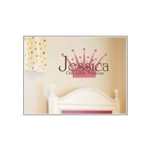  Girls Our Little Princess Personalized Wall Decal 
