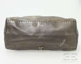 Fendi Selleria Bronze Pebbled Leather Grand Borghese Handbag  