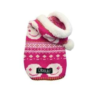   Couture Dog Apparel   Fur Ball Dog Sweater   Pink   L