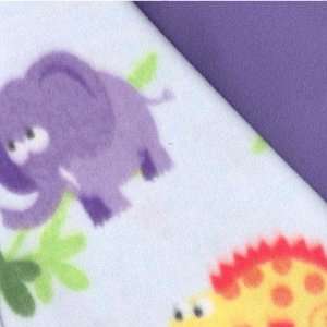  Fleece Blanket Kit Jungle Animals Purple By The Each Arts 