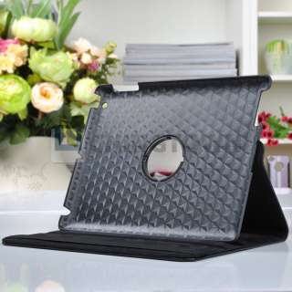  New iPad 3 360 Rotating Leather Case Smart Cover Stand Apple iPad 