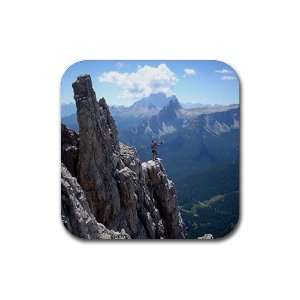  Mountain climbing Rubber Square Coaster set (4 pack) Great 