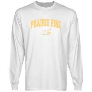  Knox College Prairie Fire White Logo Arch Long Sleeve T 